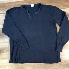 Vintage L.L. Bean Henley Shirt Base layer Mens XL Wool Blend USA River Driver