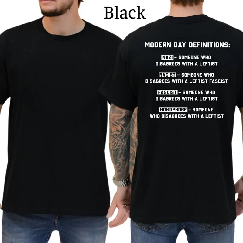 Modern Day Definitions T-Shirt, Patriot Mens Shirts Funny, Conservative Politica