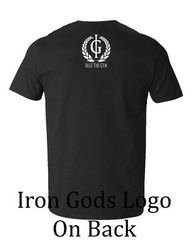 Iron Gods #GAINS Muscle T-Shirt Workout Weightlifting Bodybuilding Gym Apparel