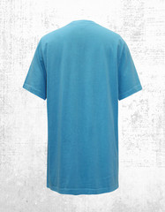 Men’s Seasalt Cotton Crew Neck Chest Pockets T-shirt Blue Cyan Boxy Fit