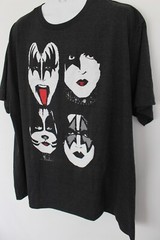 KISS CHARCOAL-BLACK “FOUR FACES” S/S T-SHIRT SZ: 5XLT 5XT NWT RARE FIND