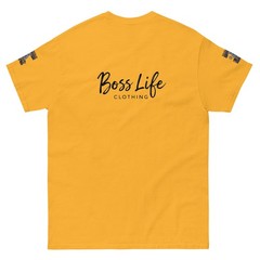Boss Life african money back signature embroisery sleeve Unisex classic tee