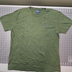 Vintage Polo Ralph Lauren Tshirt Medium Green 90s Singlestitch Preppy Classic