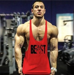 Men’s Gym Tank Top Muscle Shirt Sleeveless T Shirt Workout Fitness Training Tee