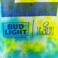 2018 Super Bowl LII Tie Dye T-Shirt Bud Light Graphic Tee SZ L Football NFL