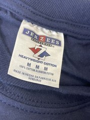 Jerzees TShirt Mens Sz Medium Navy With Yellow FDNY New York Fire Dept LOGO New