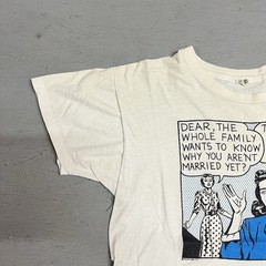 Vintage Roy Lichtenstein Flying Fish LA Shirt Forgot To Get Married 80s XL Art