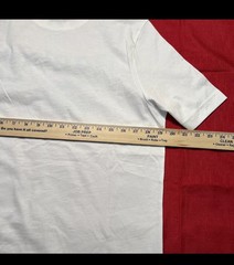 Mens Size Small – Reebok Identity Big Stacked Logo T-Shirt White Cyan Blue