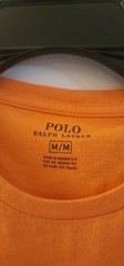 Polo Ralph Lauren Crew Neck Modern Classic-Fit T-Shirt Mens ORANGE BLUE PONY
