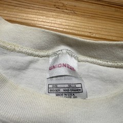 Vintage 90s Unionbay Spellout Logo Minimalist Single Stitch T-Shirt USA Size XL