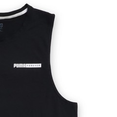 Puma Tank Top Mens Big Logo L Black Polyester Blend Sleeveless