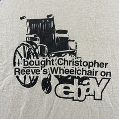 Vintage eBay Shirt Mens Large Raglan 3/4 Sleeve Baseball Christopher Reeves LOL