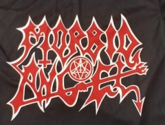 VERY RARE MORBID ANGEL DEATH METAL SIZE L 100% SYNTHETIC SHINY MATERIAL T-SHIRT