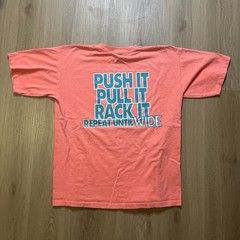 Vintage WIDE GUYZ Shirt XL Pink Single Stitch 90s Gym Bodybuilding Muscle Beach