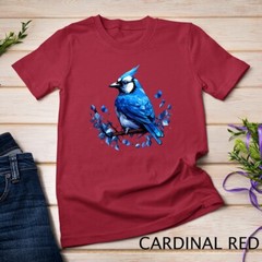 Blue Jay Geometric Patten Art,Cute Blue Jay Bird Lover Tee Unisex T-shirt