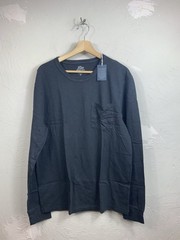 J.Crew Mens Garment Dyed Long Sleeve Pocket T-Shirt XL Dark Slate Grey NWT