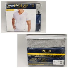 3 PK POLO RALPH LAUREN S – 2XL Cotton Logo Classic Fit V Neck T Shirts U PICK