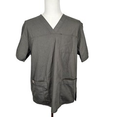 Carhartt Scrub Shirt Mens Large Green Utility Workwear 3 Pocket Medical Uniform