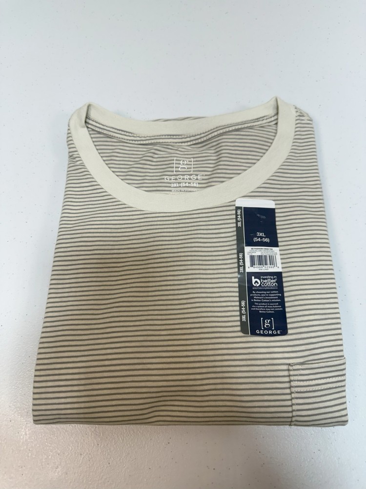 Men’s Shirts, (New w/tags), George Short Sleeve Crew Neck Pocket Tee 3XL (54-56)