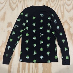 Vintage Invader Zim Thermal Shirt Mighty Fine Medium 2006 Hot Topic Y2K Cartoon