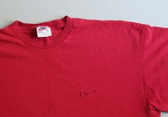 Vintage Nike Tee T Shirt Made USA Plain Hem Cut normcore dad xxl