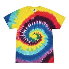 Colortone Tie Dye T-Shirt Unisex Rainbow Vibrant Cotton Tee S M L XL 2XL-5XL New