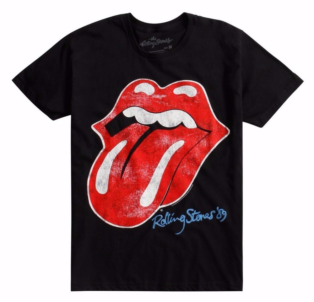 The Rolling Stones ’89 TONGUE T-Shirt Black NEW 100% Authentic & Official