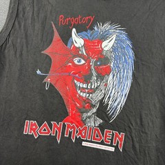 Iron Maiden Purgatory 1981 President Exclusive Mens Shirt Large Black Sleveless