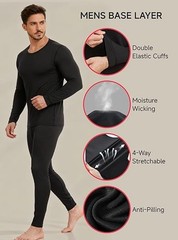Men’s Thermal Top- Waffle Texture, Warm Long Sleeve Undershirt,size: small