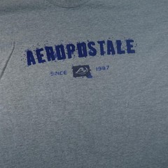 VTG Aeropostale Shirt Mens XL Gray Graphic Logo Preppy Short Sleeve Tee 90s Y2K