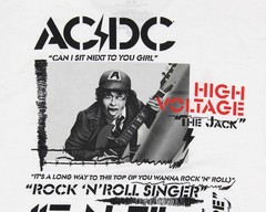 AC/DC Men’s High Voltage Album and Song Titles Short Sleeve T-Shirt Tee