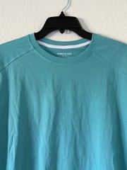 Kenneth Cole Men’s T Shirt Stretch Breathable Soft Cotton Deep Aqua Size Large