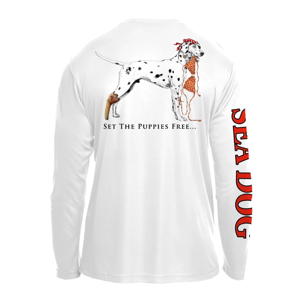 Set The Puppies Free UPF50 UV Sun Protection Long Sleeve Shirt 100% Microfibe…