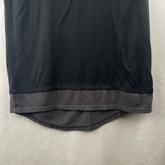 Nike Men Athletic Cut Layered Hem T-Shirt Black Charcoal Athleisure 746425-010 M