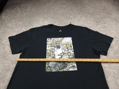 Jordan Nike Shirt Mens Large Black MJ Nike Air Big Swoosh Logo Spell Out