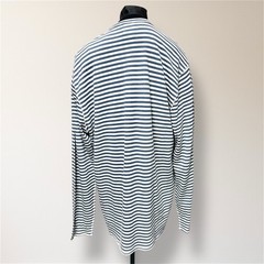 Faherty XXL Reversible Cloud LS Tee Stone Peak Stripe Pima Cotton Soft Coastal