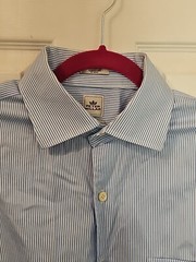 Peter Millar 16R Nanoluxe Easy Care Long Sleeve Dress Shirt Spread Collar Pencil