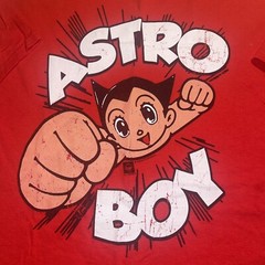 Astro Boy Graphic Tee T-shirt Size Large L Red Osamu Tezuka Productions Official