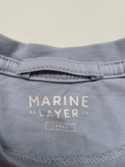Marine Layer crew neck t-shirt distinctive multi-colored horizontal stripe Sz L