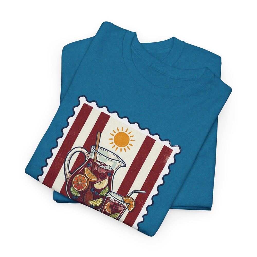 Retro Sangria TShirt Spanish Cocktail Shirt Distressed Unisex Gildan Tee