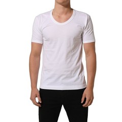 DOLCE & GABBANA T-shirt White Cotton Short Sleeve Round Neck IT48/US38/M 220usd