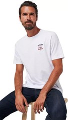 Travis Mathew Men’s T-shirt Always On Vacation Born on the fourth White Size L