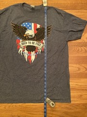 USA patriotic t shirt mens large Born To Be Free 4th Of July