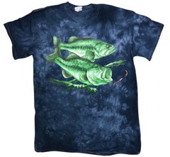 Bass Fishing T-shirt Tie Dye Tee Nature Wildlife T-shirts Gifts Clothing Apparel