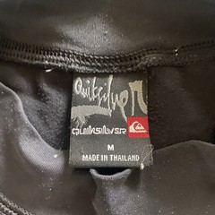 Vintage 2000s Quicksilver Surf Shirt Mens Medium Black Gray Surfing Beach Swim