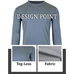 Men’s Moisture Wicking Long Sleeve Performance Crew Neck Tagless Tee-NEW , S-2XL
