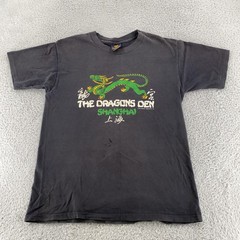 FADED Vintage The Dragons Den Shirt Small Black Shanghai China Bar 1985 80s