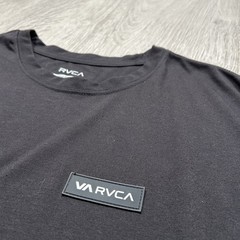 RVCA VA Sport Tee T Shirt Mens XL Black Gym Workout Regular Fit Rubber Logo