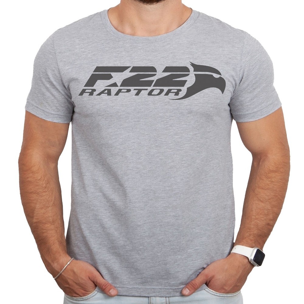 F-22 Raptor Logo Athletic Heather Adult Shirt