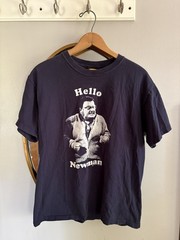 Vintage Seinfeld T Shirt Medium Hello Newman Logo 1990s TV Sitcom Short Sleeve